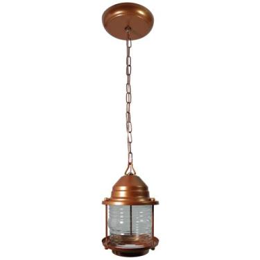 Imagem de Luminária Pendente Lampião Colonial de Parede Cobre Vintage - Jota Ilu