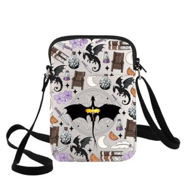 Imagem de G2TUP Bolsa transversal 4th Wing Dragon Rider presente 4th Wing Book Lover Travel Shoulder Bag Bookish Merchandise, 4th W 2cb, Bolsa tiracolo