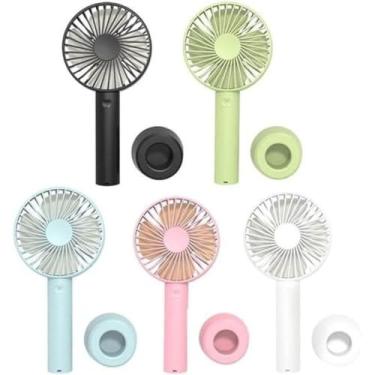 Imagem de Ventilador Portátil Mini De Mão Mesa Recarregavel Usb Led com cabo(aleatório)