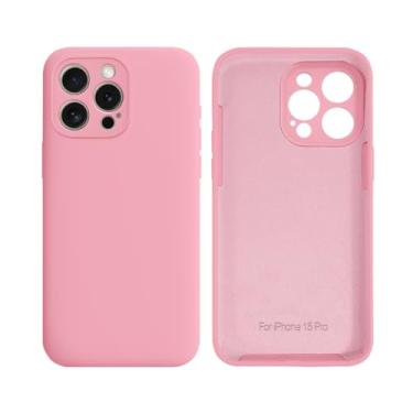 Imagem de Capinha Compativel com iPhone 15 Pro Com Proteção de Câmera em Silicone com Interior Aveludado