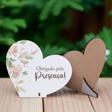 Imagem de Kit 10 Lembrancinhas MDF De Agradecimento Casamento Aniversário - Baza