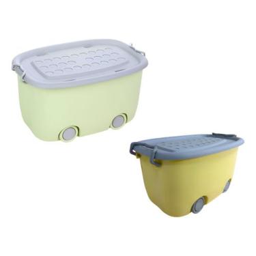 Imagem de Kit Caixa Organizadora P/ Lego Livro Boneca Carrinho - P E G - Tibaby,