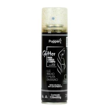 Imagem de Tinta Para Cabelo E Corpo Popper Dourado Gliter 135ml
