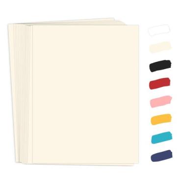 Imagem de Papel cartolina Goefun 8,5x11 180gsm Cream, pacote de 50 folhas