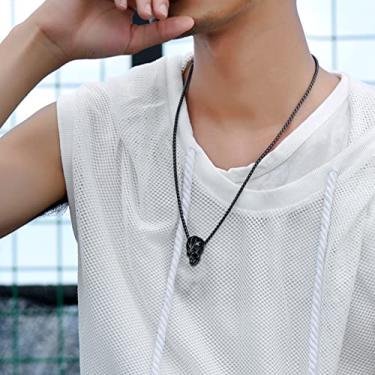 Imagem de Colar de caveira de aço inoxidável para homens e mulheres banhado a ouro delicado pequeno pingente de caveira simples na moda colar de corrente pingente religiosa joia de fé religiosa, One Size, Aço