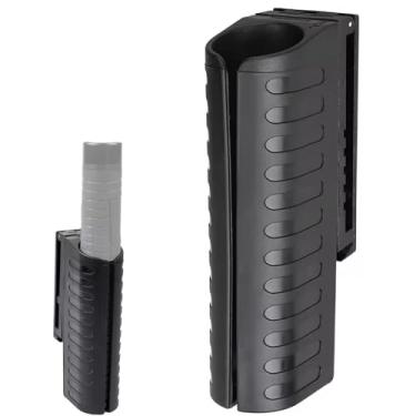 Imagem de WGLILO Suporte universal para bastão com cinto giratório de 360 graus/clipe de colete MOLLE, coldre telescópico/expansível de 40,6 cm a 53,3 cm a 66 cm para lanterna de transporte de 3 cm de diâmetro