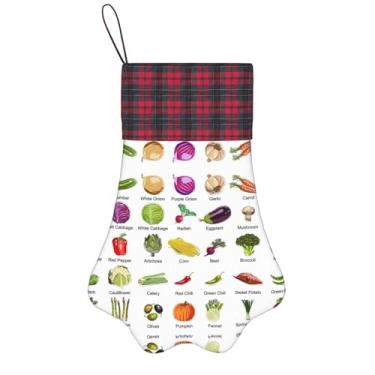 Imagem de SKKNT Introdução de várias meias de Natal com estampa de vegetais, animais de estimação, decoração de Natal, cães, gatos, árvores, doces, presente, conveniente