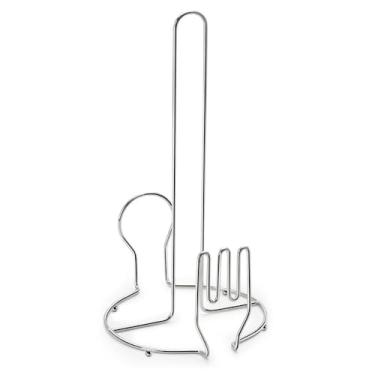 Imagem de Porta Rolo de Papel Toalha Querida, 14cm, Cromado, Arthi