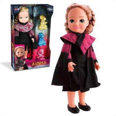 Imagem de Brinquedo Boneca Princesa Aisha 100% Vinil Treinadora de Dragões Faz d