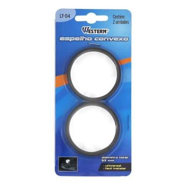 Imagem de 2 Espelho Convexo Auxiliar Universal Olho De Boi Ponto Cego - Congratu