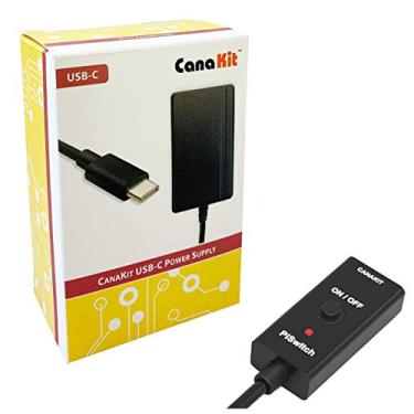 Imagem de CanaKit Fonte de alimentação Raspberry Pi 4 3,5A com PiSwitch (USB-C)