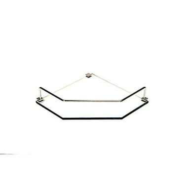 Imagem de Porta Shampoo de Canto Reto em Vidro Incolor Lapidado - Aquabox - 25cmx25cmx8mm