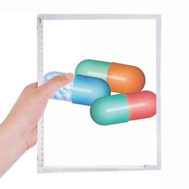 Imagem de Pasta de comprimidos para cuidados com a saúde, padrão de produtos para caderno, folhas soltas, diário recarregável, papelaria