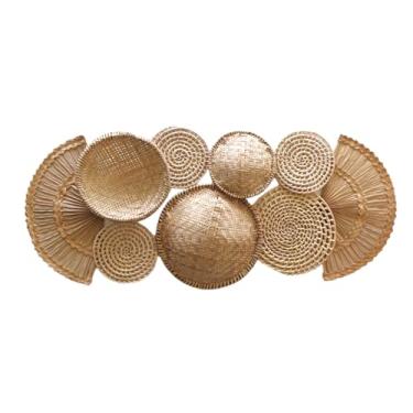 Imagem de Kit Peneira De Palha Composição - Decoração De Praia Parede