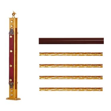 Imagem de Flexível Corrimões para degraus ao ar livre liga de alumínio e magnésio corrimão de transição simples trilhos interiores degraus para hotel villa Espesso