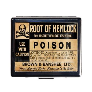 Imagem de HowGuu 7 Days Chromed Shiny Silver Pill Organizer com espelho interno tem 8 compartimentos separados retangular 7 dias caixa de comprimidos (veneno de poticário)