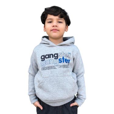 Imagem de Blusa Moletom Infantil Premium Fechada Com Touca Gangster-Masculino
