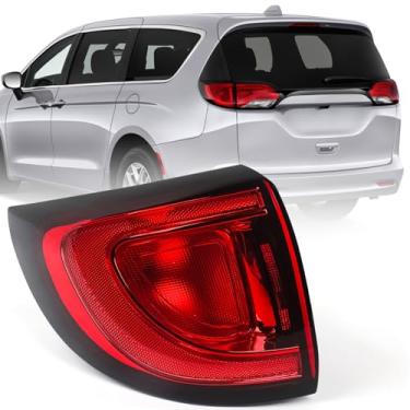 Imagem de Huray Luz traseira de halogênio externa esquerda adequada para Chrysler Pacifica & Voyager 2017-2020 LH lanterna traseira lâmpada traseira conjunto de lâmpada de freio original substituição para