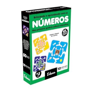 Imagem de Jogo De Encaixe Infantil Números 1 A 10 De Madeira Brinquedo Educativo Pedagógico Infantil Quebra-Cabeça Didático Alfabetização