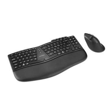 Imagem de Kensington Teclado e mouse sem fio Pro Fit Ergo KM675 EQ, teclado TKL, teclado dividido recarregável, ergonômico, Bluetooth e conexão de até 3 dispositivos, teclas programáveis, preto, K75492US