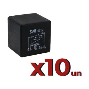 Imagem de 10 Relé Auxiliar 5T 40/30A Injeção Eletrônica Universal 12V - DNI