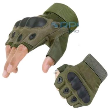 Imagem de Luvas Tatica Militar Paintball Meio Dedo Microfibra Motoboy Motoqueiro