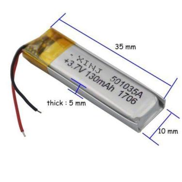Imagem de 10 Baterias Reposição Para Caneta 3.7v 130mah Gr - bgb