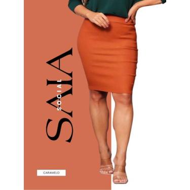Imagem de Saia Mídi Justa Lápis De Bengaline Social Elegância no Seu Dia a Dia -