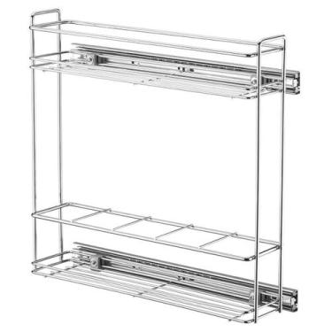 Imagem de Porta Tempero Aramado Deslizante para Armário Cozinha 44,5x12x37,5cm A