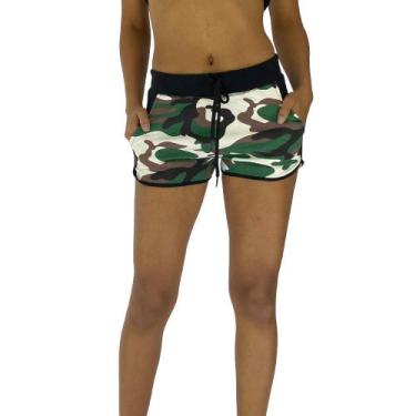 Imagem de Shortinho Feminino MXD Conceito Camuflado Selva, Verde, G, Feminino