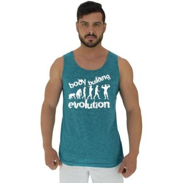 Imagem de Regata Clássica Masculina MXD Conceito Bodybuilding Evolution, P, Azul