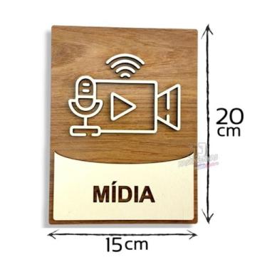 Imagem de Placa decorativa para sala de mídias em mdf 3mm alto relevo - JJ