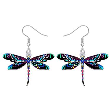 Imagem de DALANE Brincos de libélula fofos de acrílico pendentes para mulheres, meninas, crianças, pingentes de festa, joias de verão, Medium, Acrílico, Sem pedra preciosa