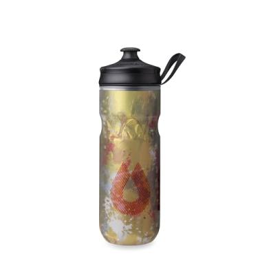 Imagem de HydraPak Garrafa de água térmica Polar Sport – livre de BPA, garrafa esportiva e de bicicleta com alça (Splash Gold, 600 ml)