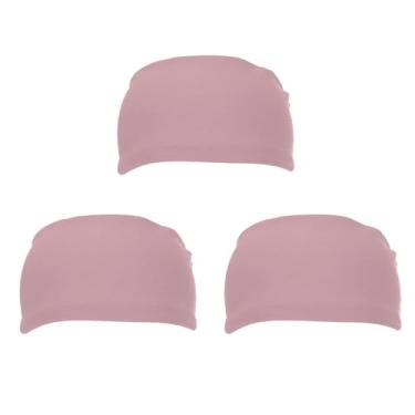 Imagem de PATIKIL Bandanas esportivas masculinas 17,78 cm x 10,16 cm, 3 faixas de suor para corrida, absorção de suor, para mulheres, treino, basquete, ioga, academia, rosa claro