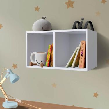 Imagem de Nicho Cubo De Parede Branco Zudor Jm Móveis