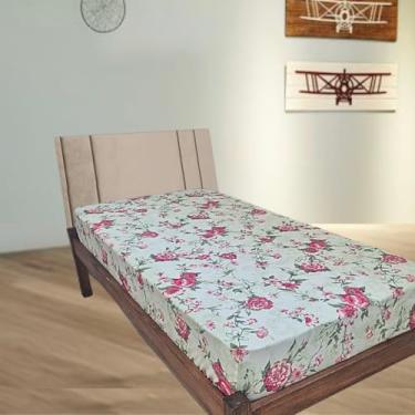 Imagem de Lençol Avulso Com Elástico Solteiro Viúva Cama Box 1,00 X 2,00 X 0,40 De Altura 150 Fios -DES-7349-COR-V40