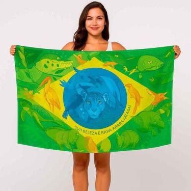 Imagem de Canga/Pareô Sublimado Brasil Diversidade 1,00x1,50m - Fera Print - Sub