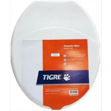 Imagem de Assento Privada Max Tigre Cinza Tampa Vaso Sanitário, Branco
