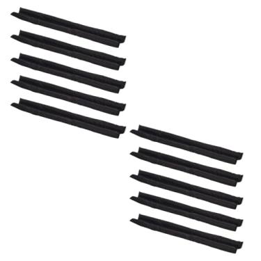 Imagem de Kit 10 Protetor de Porta Duplo, 80 cm x 12 cm, Veda Frestas Contra Insetos, Água e Vento, Preto De Napa