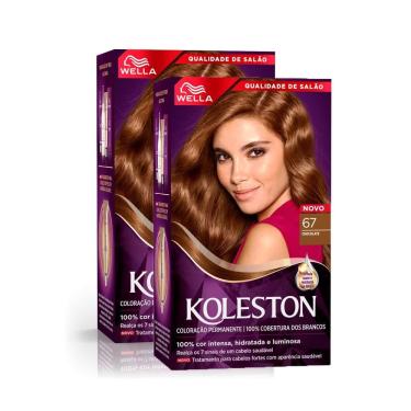 Imagem de Kit 2 Tintura Creme Koleston Wella Chocolate 67