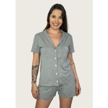 Imagem de Pijama Americano Manga Curta Algodão  Mescla - Piante Pijamas, P