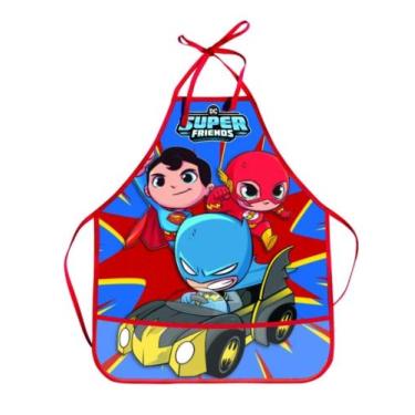 Imagem de Avental Atividades C/ Bolso Interno Super Friends Dermiwil - Dermiwil 