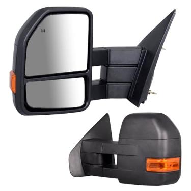 Imagem de AdvanEX FO1321368 2 peças lado esquerdo e direito operar vidro aquecido retrovisor retrovisor, espelho de reboque compatível com Ford 2004-2014 F-150 Truck 1997-1999 F250 Light Duty Replace FO1320368