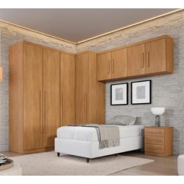 Imagem de Dormitório Modulado Dallas 5 Peças Cinamomo Benetil - Benetil Móveis