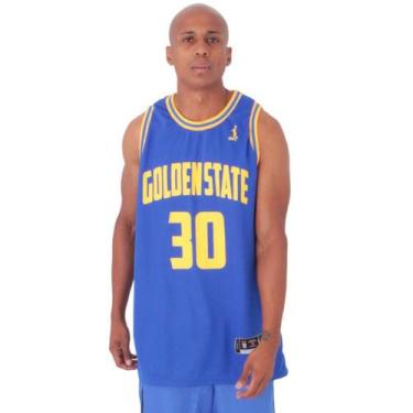 Imagem de Regata Basquete Masculina M10 Golden State, Royal, G