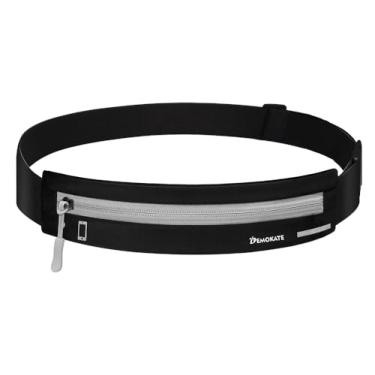 Imagem de Pochete de corrida fina para mulheres e homens, suporte de telefone de corrida, bolsa de presente, cinto de treino, cinto de dinheiro, acessórios de corrida – para todos os telefones celulares, Preto