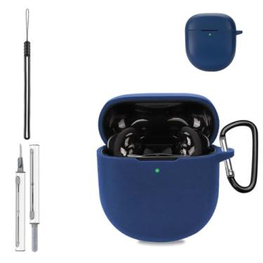 Imagem de Capa para fones de ouvido Bose QuietComfort Ultra II, capa protetora de silicone para fones de ouvido Bose QuietComfort Ultra II, capa com proteção contra arranhões, com chaveiro, cordão e kit de