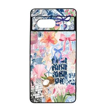 Imagem de qizjio Capa de telefone colagem estética à prova de choque arte protetora coquete verão capa de telefone para Google Pixel 7