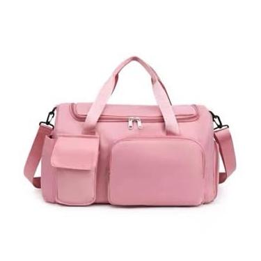 Imagem de Bolsa Mala de Viagem Multifuncional de Grande Capacidade Resistente e Impermeável(Rosa)